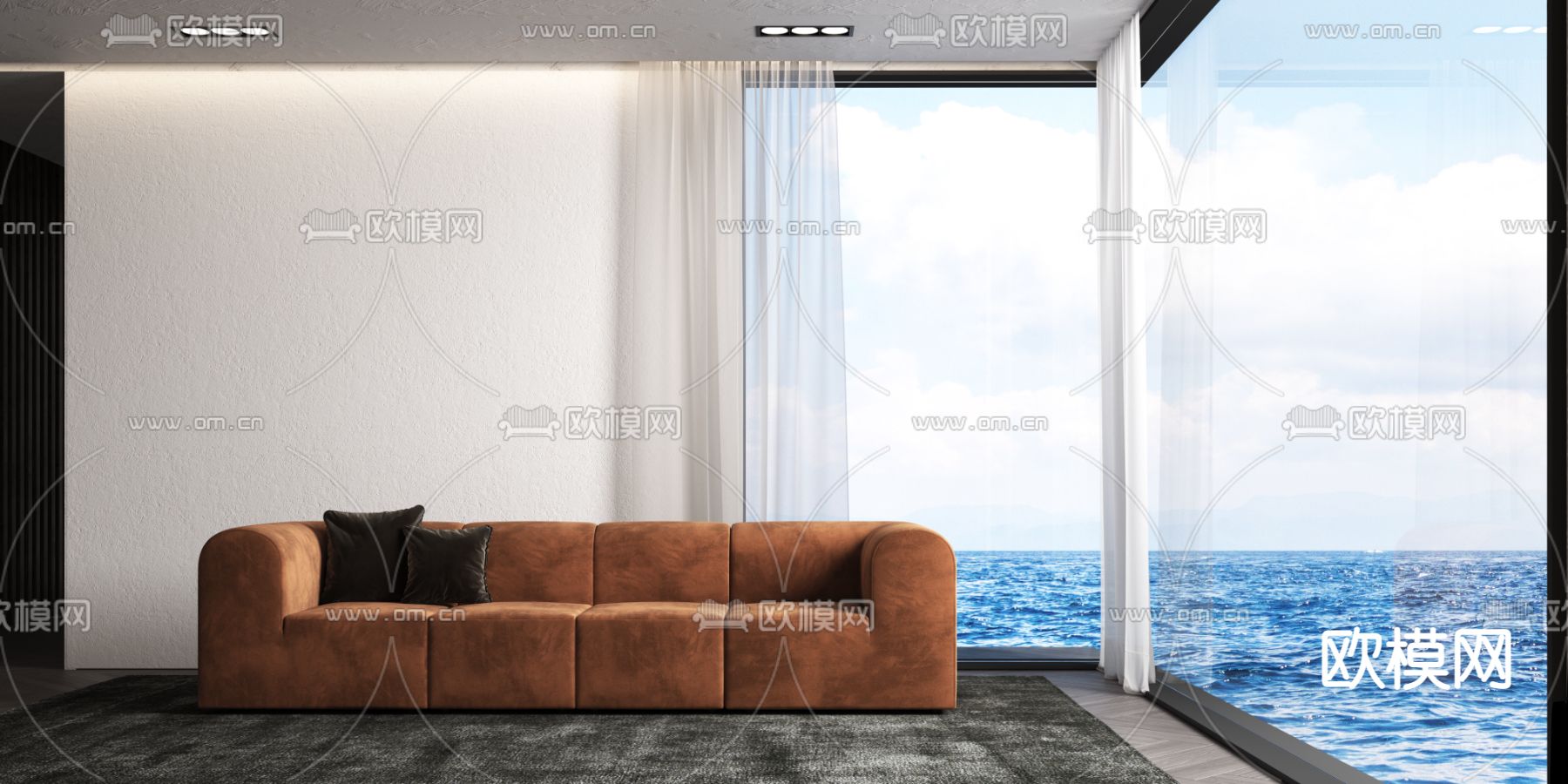 多人沙发 软体沙发3d模型下载