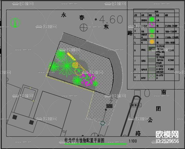 新中式入口CAD施工图下载（渲染图6）