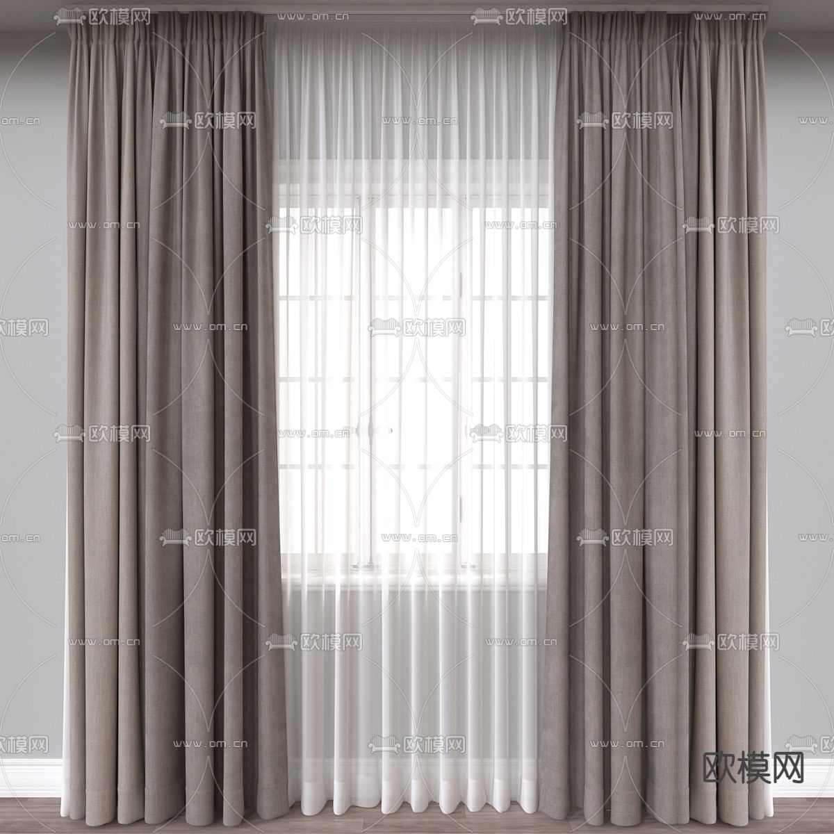 窗帘 窗纱 拉帘3d模型