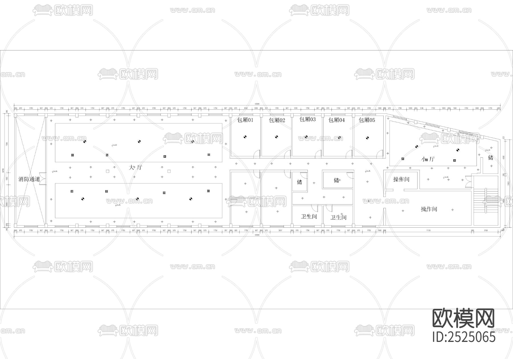 钟埭 新味之源咖啡吧CAD施工图下载（渲染图3）