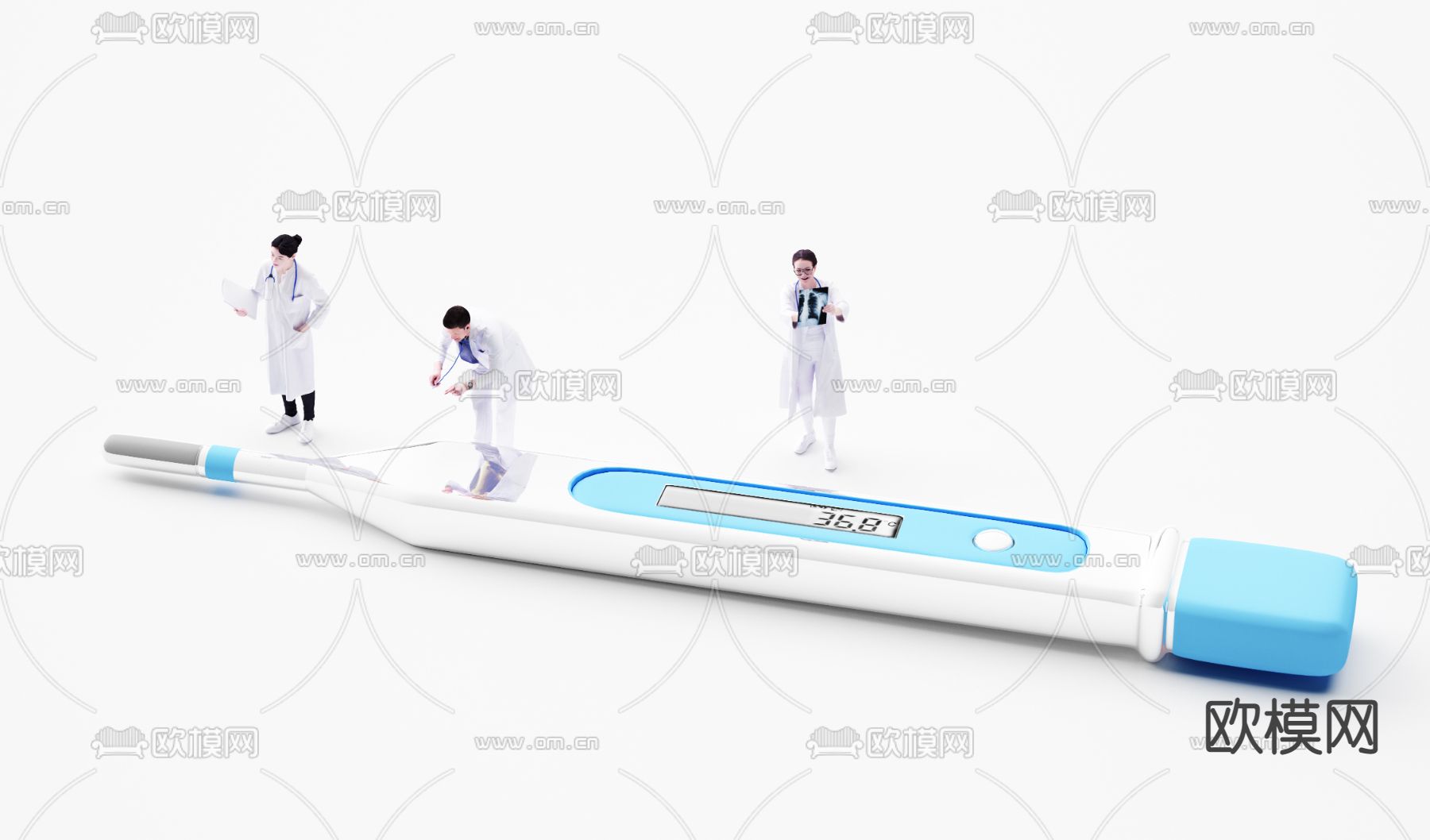 体温计 医疗器械3d模型下载