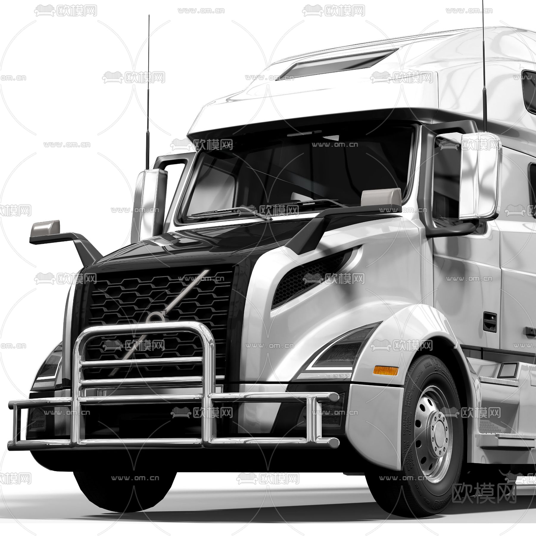 沃尔沃汽车 运输车 卡车3d模型下载（渲染图2）