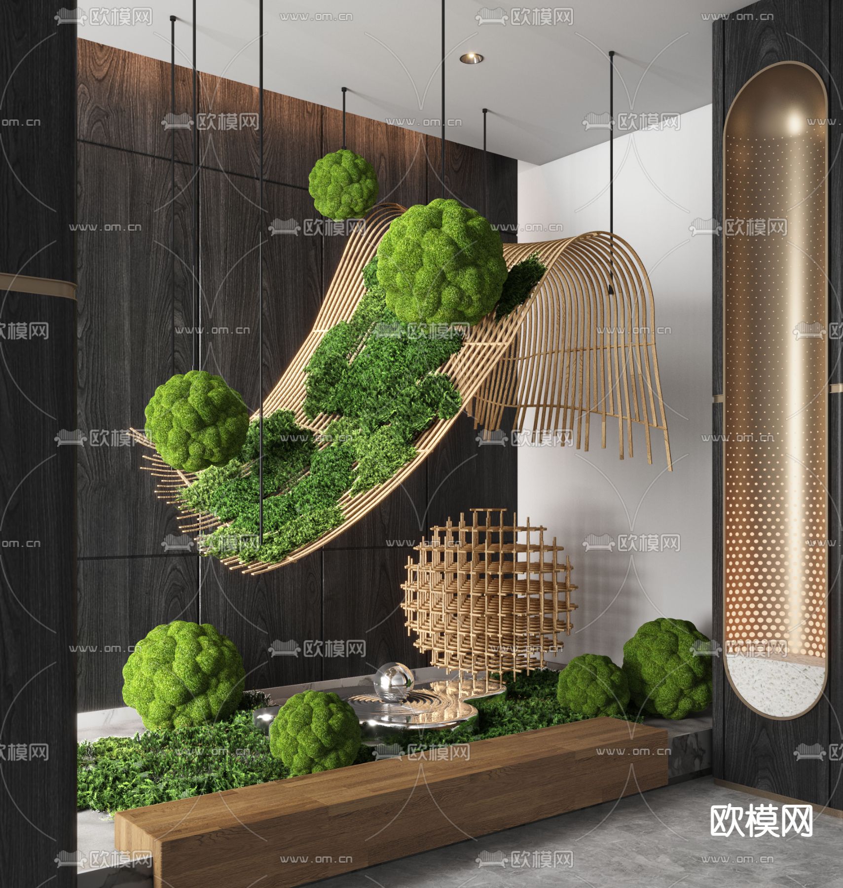 苔藓造景 园艺小品3d模型下载_ID13035806_3dmax免费模型-欧模网