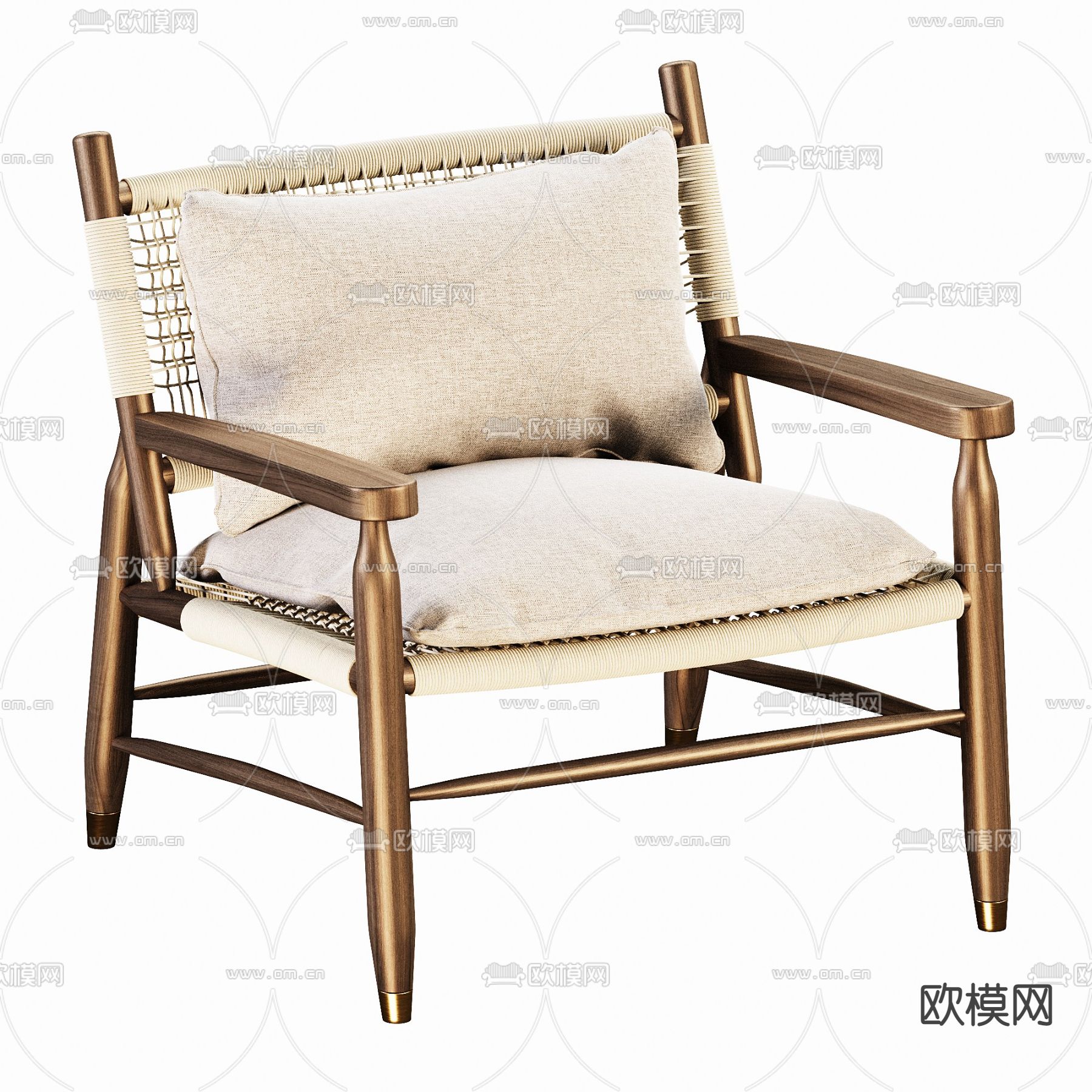 Flexform 休闲椅3d模型下载（渲染图1）