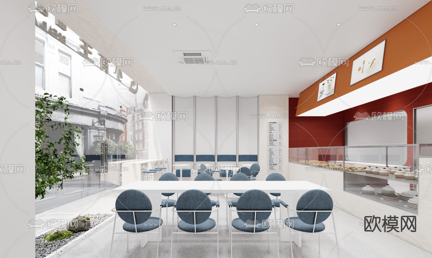 奶茶甜品店 面包店免费3d模型下载（渲染图2）