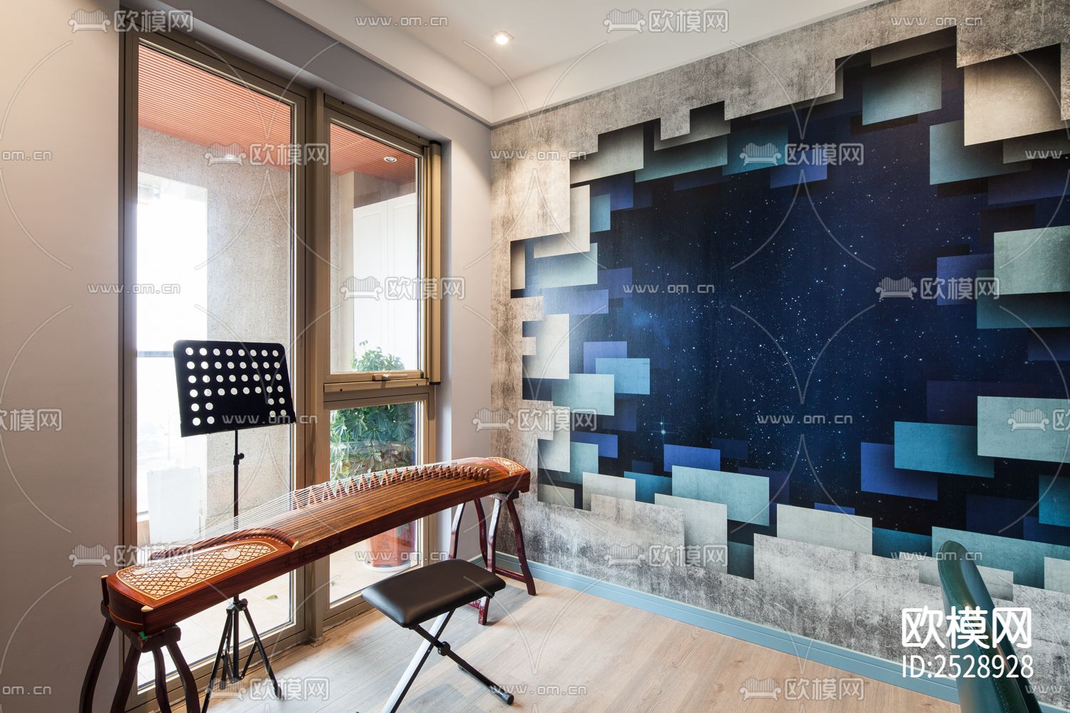 平层CAD施工图下载（渲染图3）