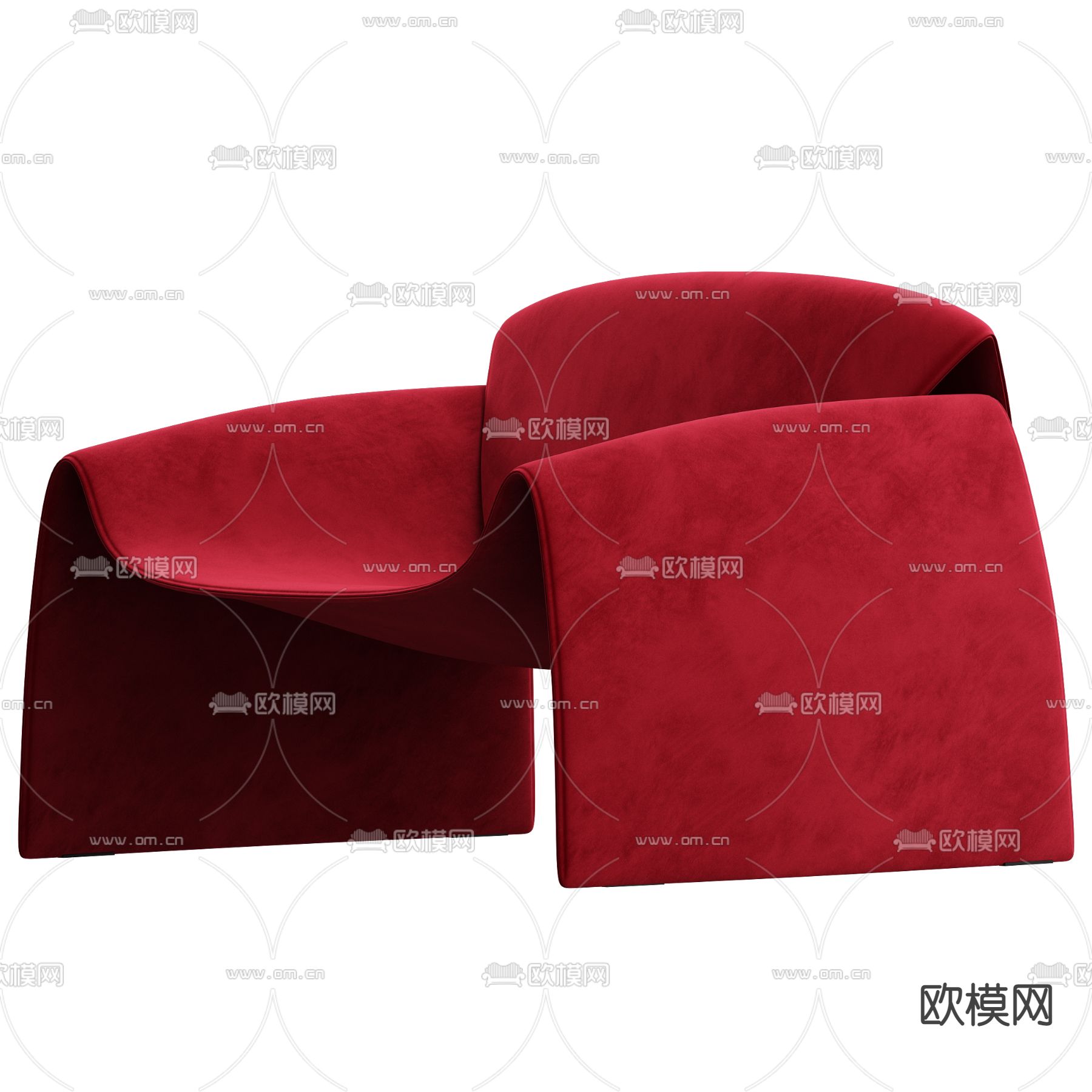 Poliform 休闲椅子3d模型下载（渲染图2）