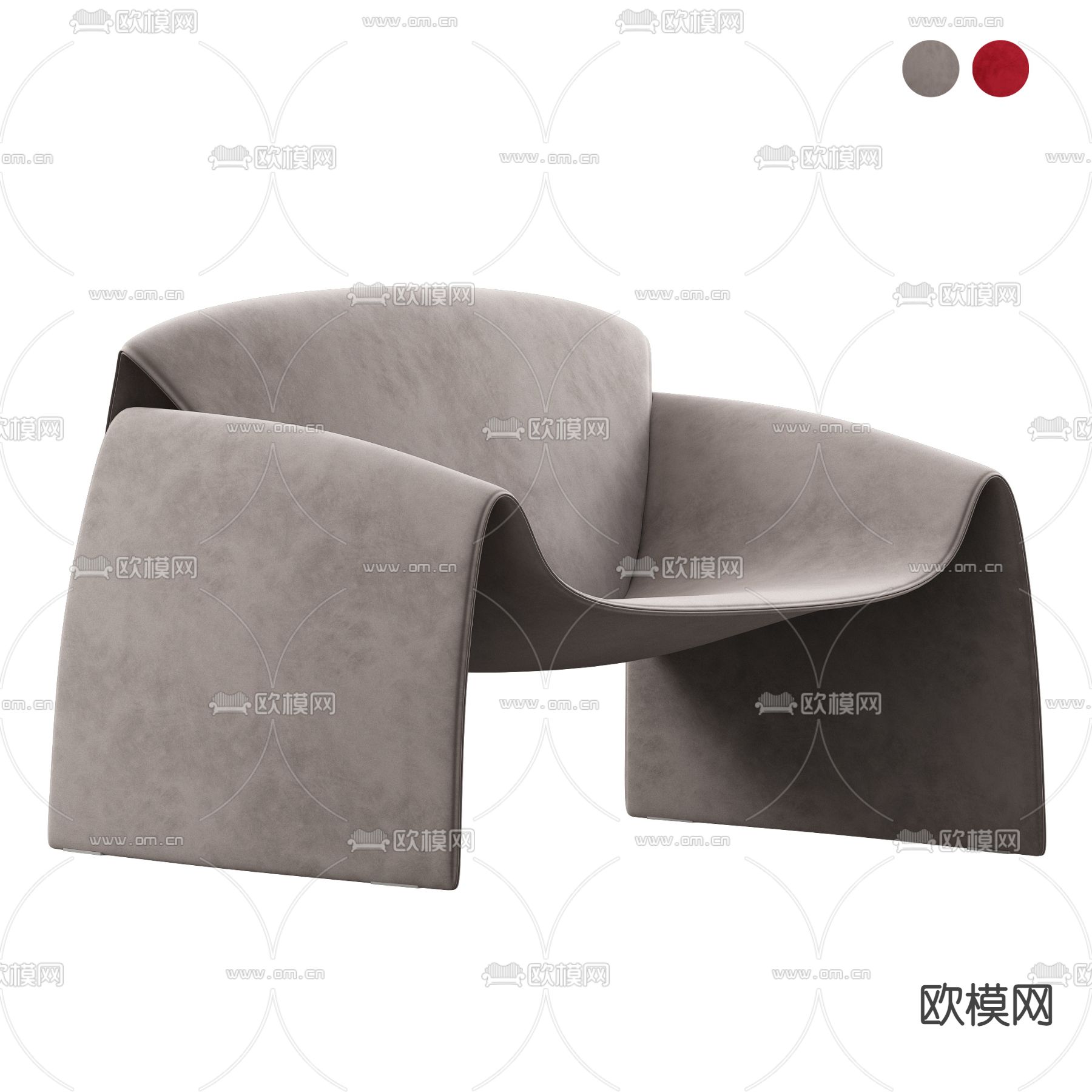 Poliform 休闲椅子3d模型下载（渲染图3）