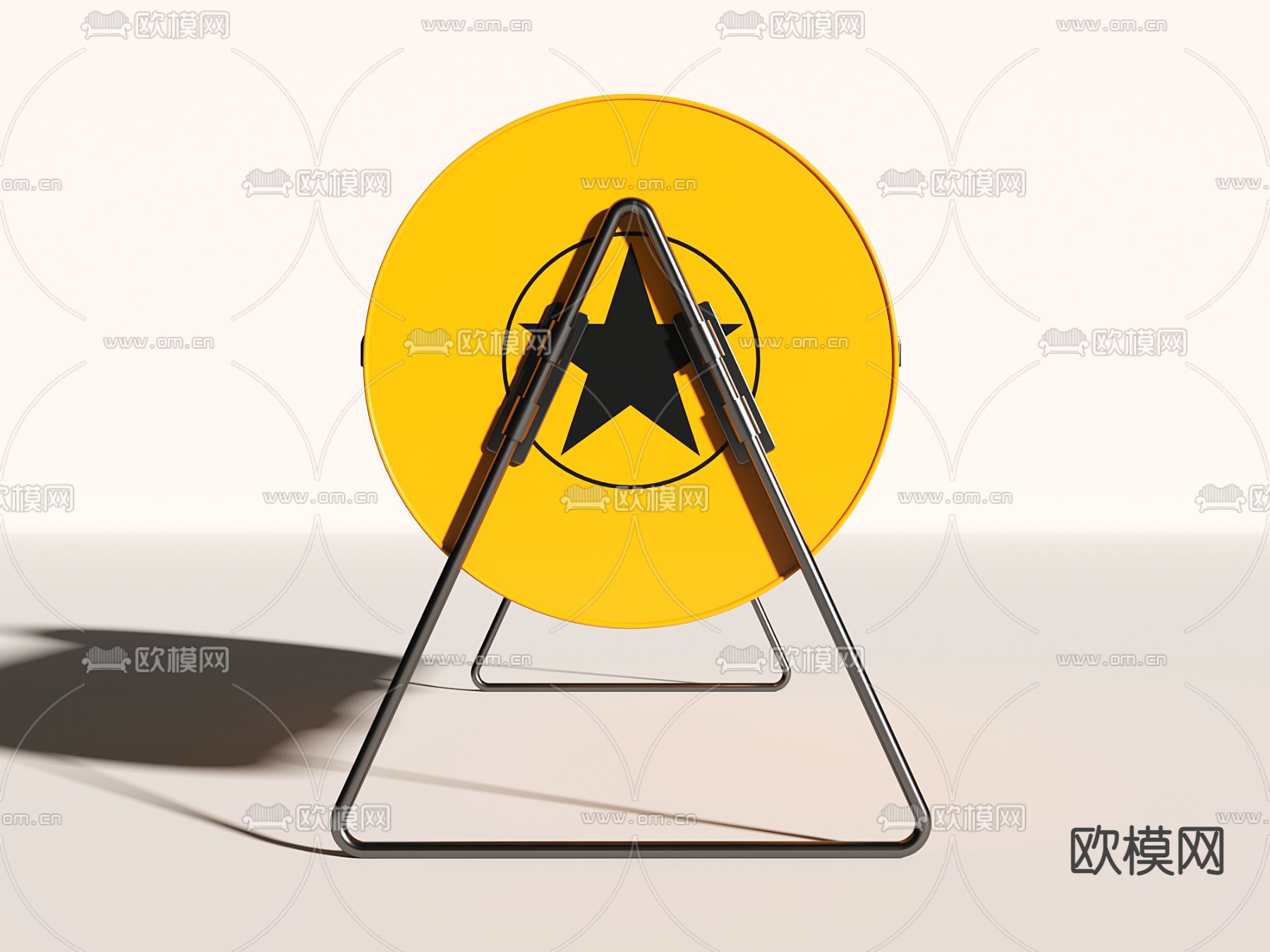 工业风长凳公用椅su模型下载（渲染图2）