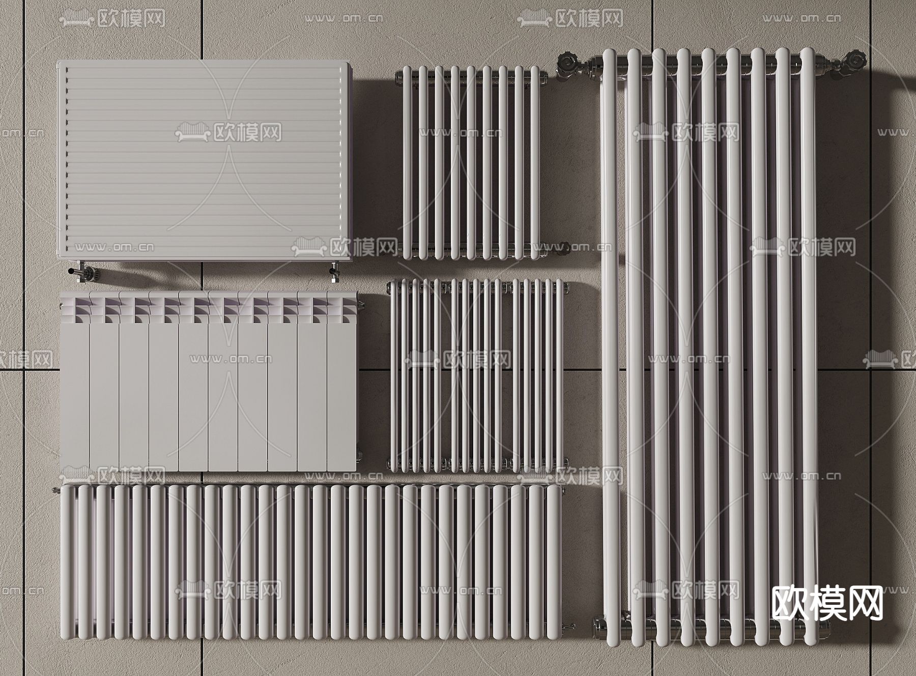 暖气片 暖气管3d模型下载