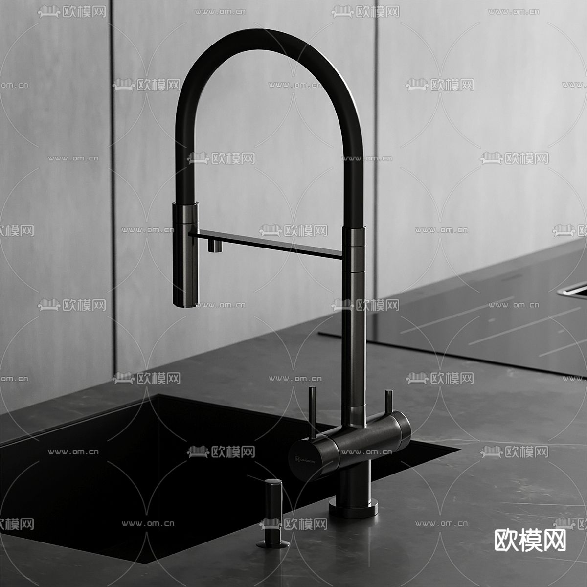现代厨房 橱柜3d模型