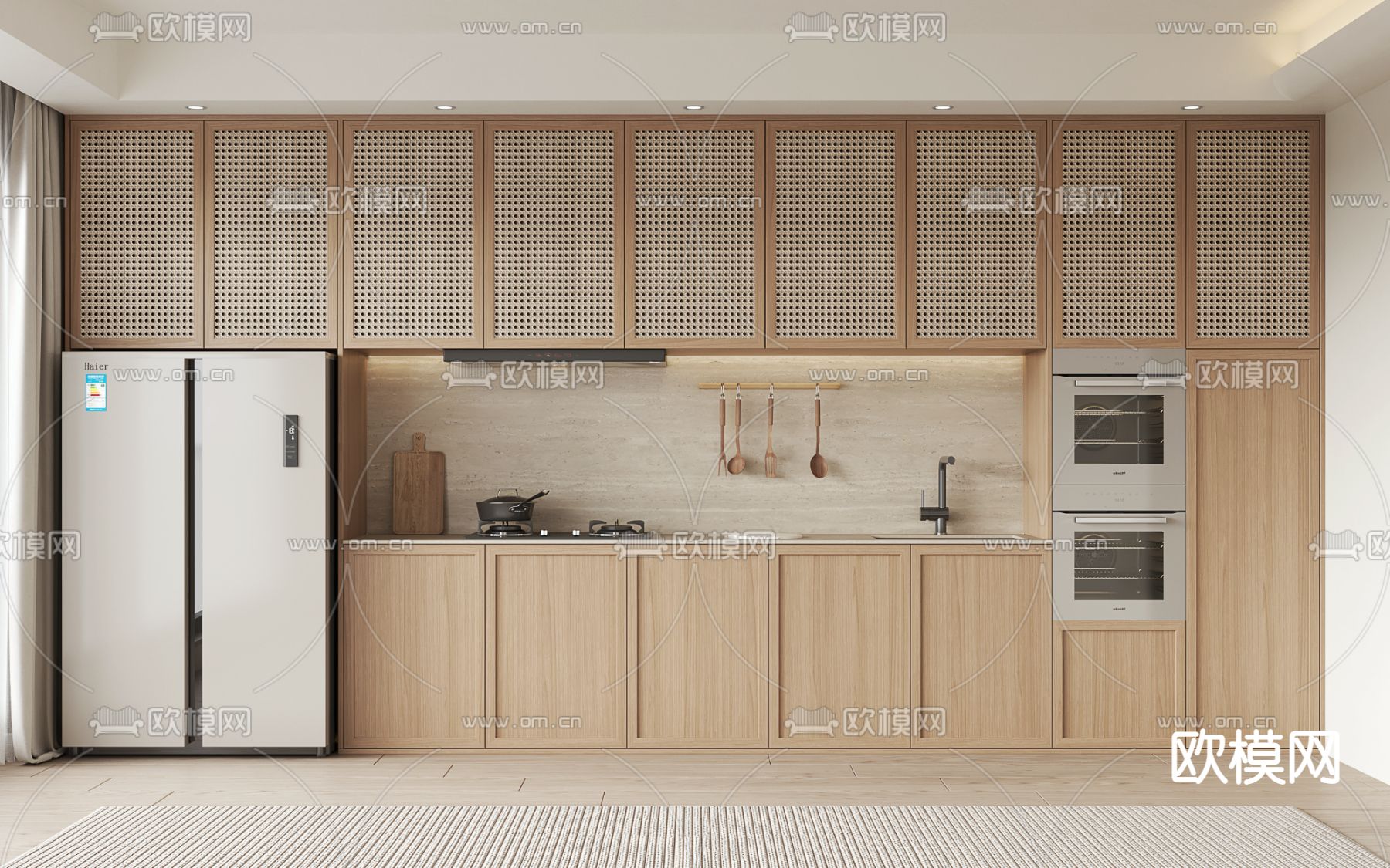 侘寂风橱柜3d模型下载