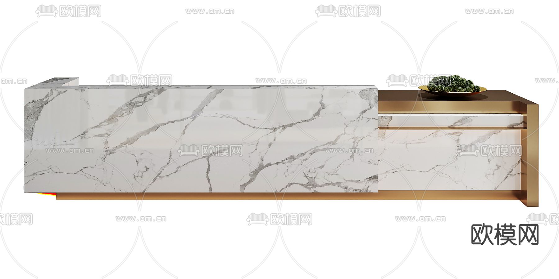 接待台 前台 服务台3d模型下载（渲染图3）