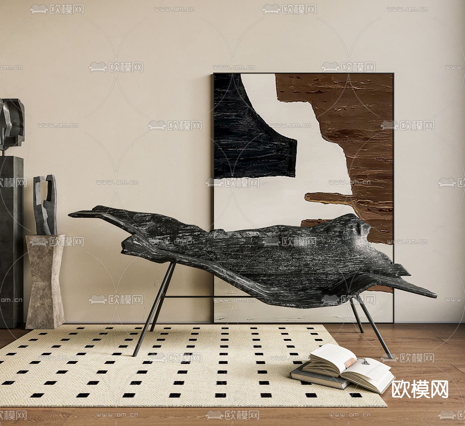 创意躺椅3d模型下载