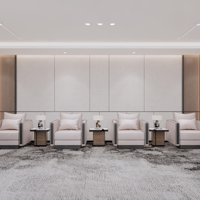  现代接待室su模型 