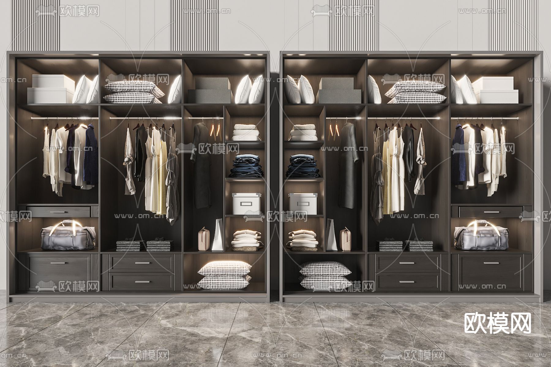 衣柜 衣橱3d模型下载