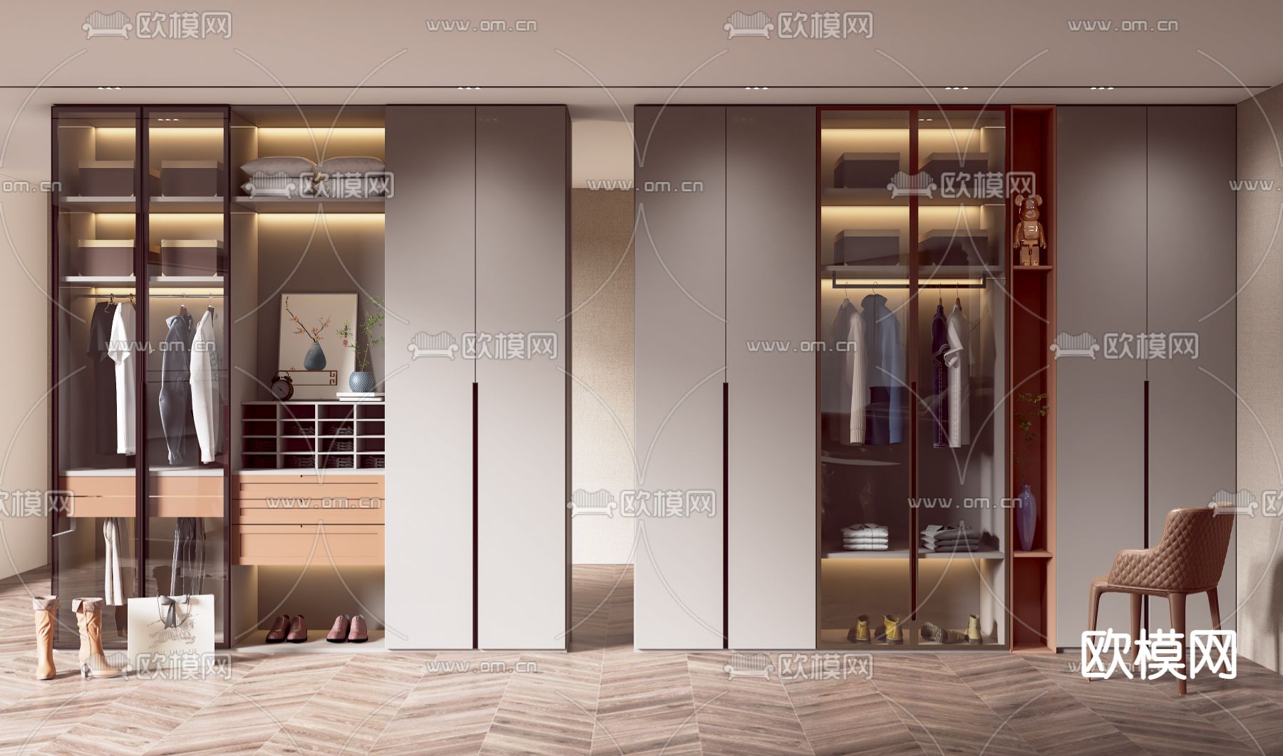 现代衣柜 衣橱3d模型下载
