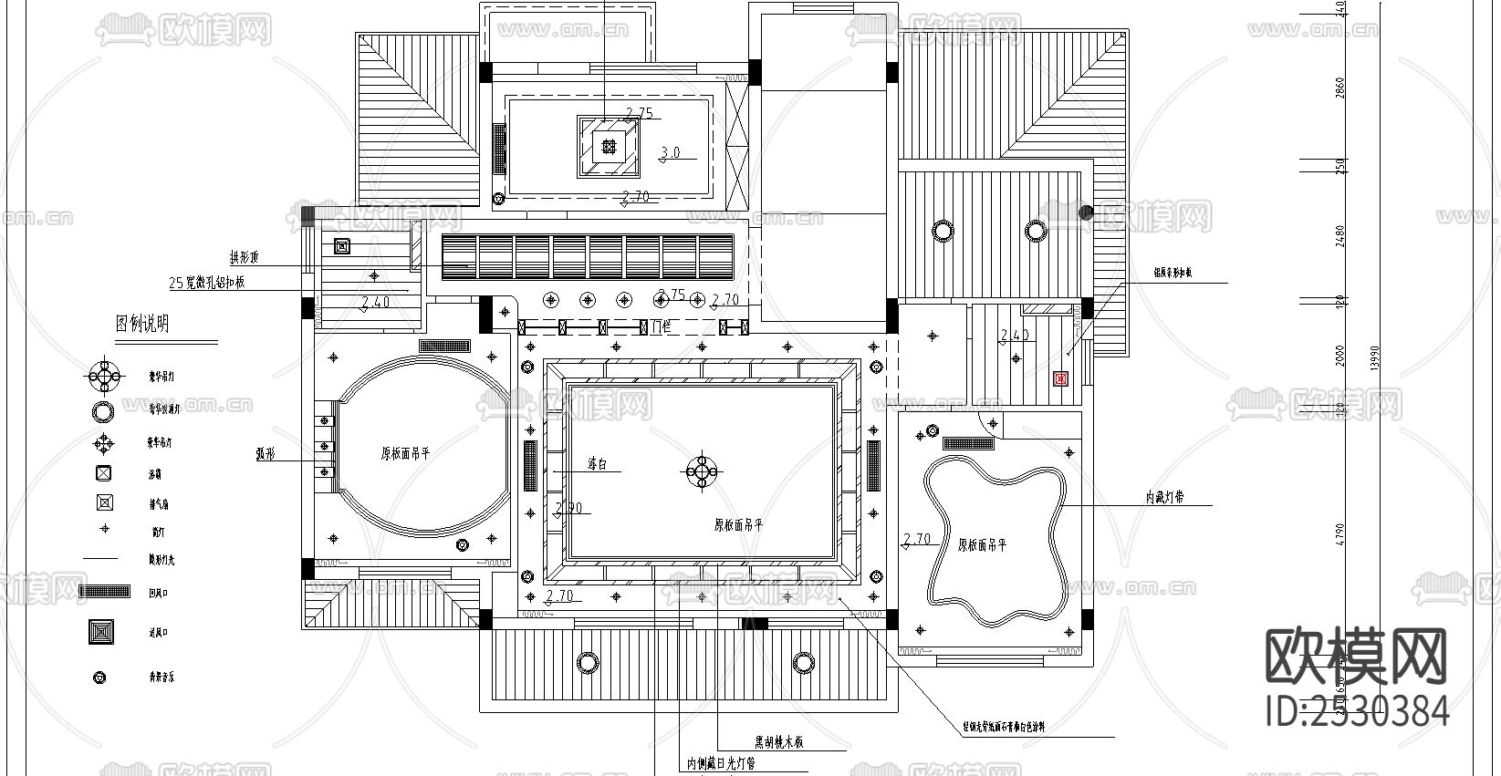 豪华别墅CAD施工图-免费3dmax模型库-欧模网