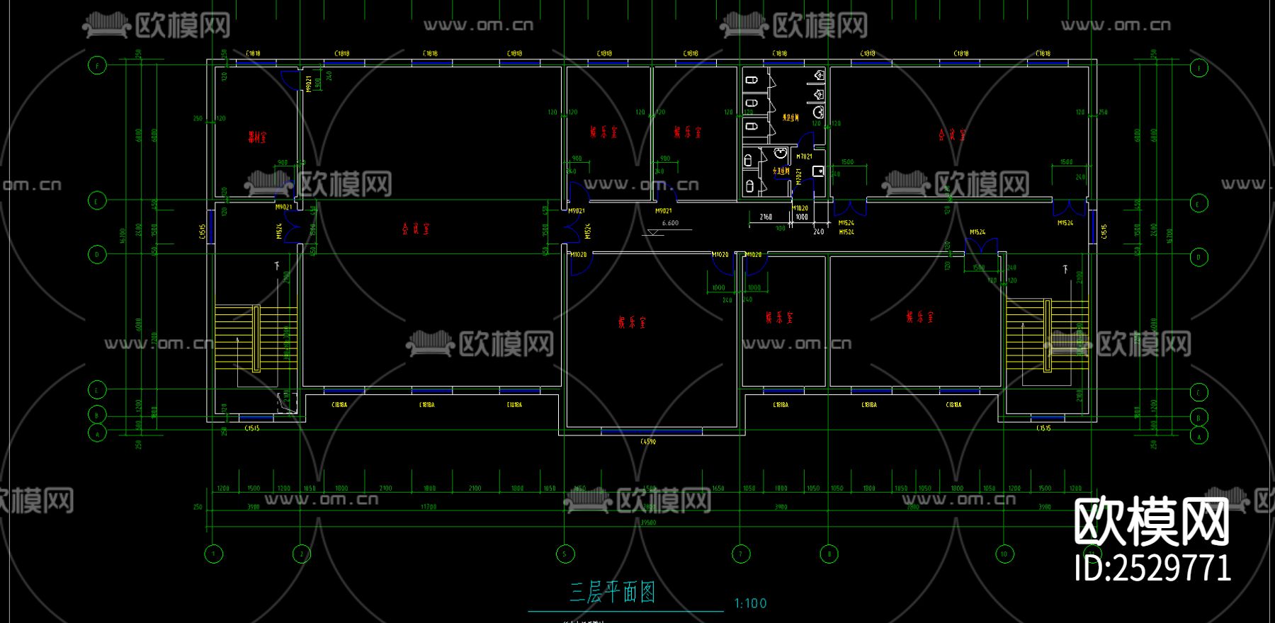 渡假村CAD施工图下载（渲染图3）