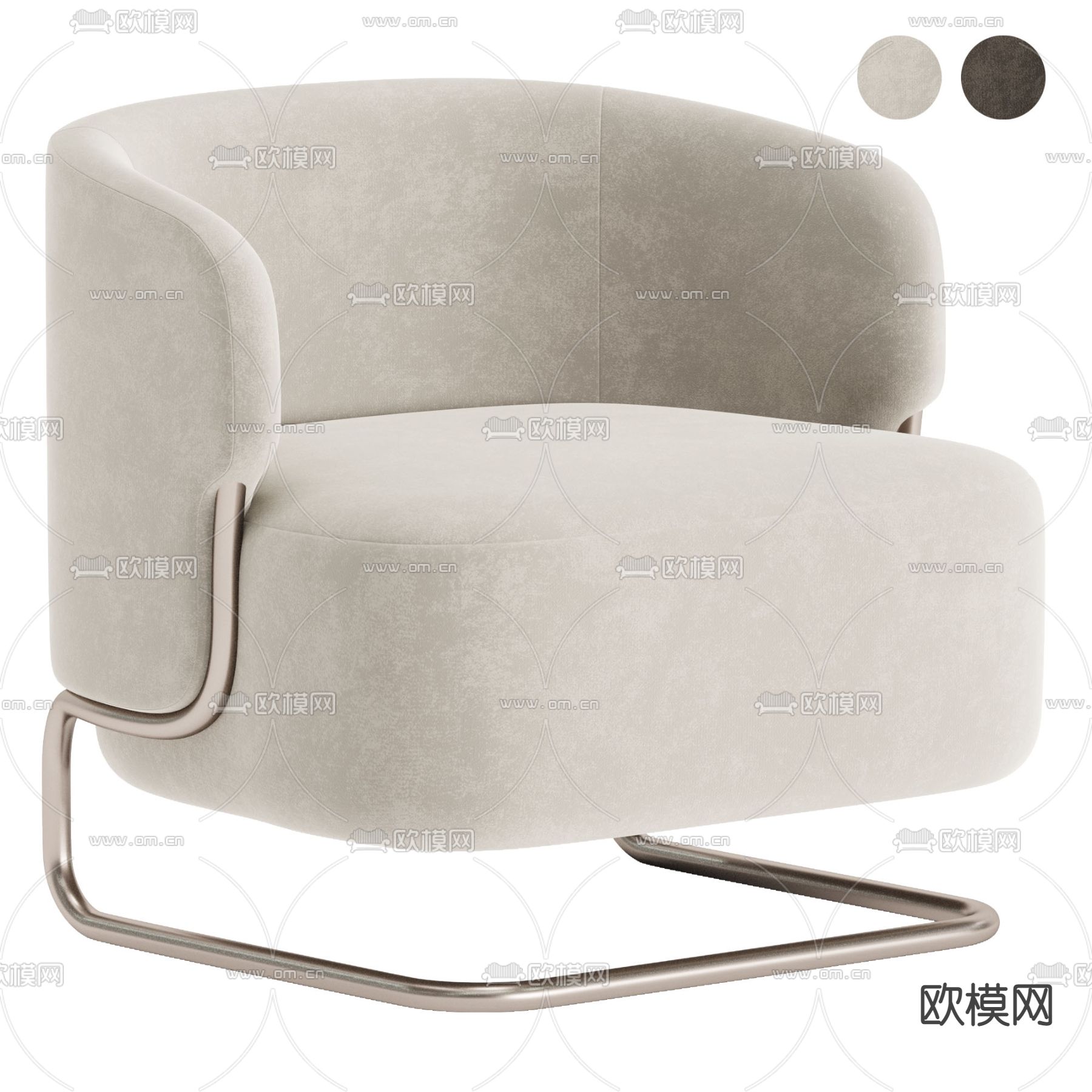 单人沙发3d模型下载（渲染图1）