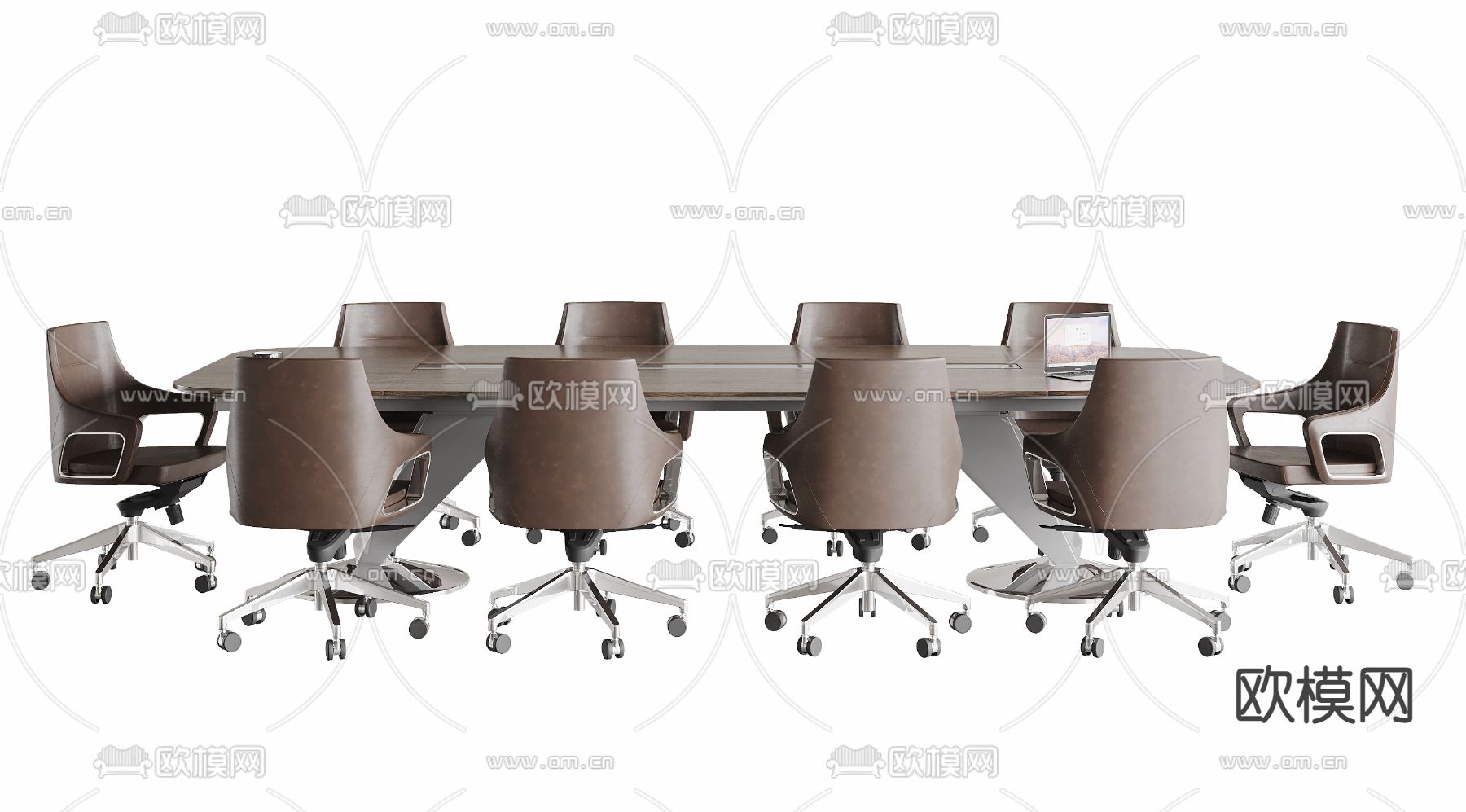 现代会议桌椅 会议台3d模型下载
