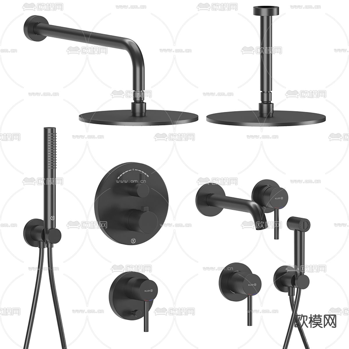 淋浴花洒 水龙头3d模型下载（渲染图3）