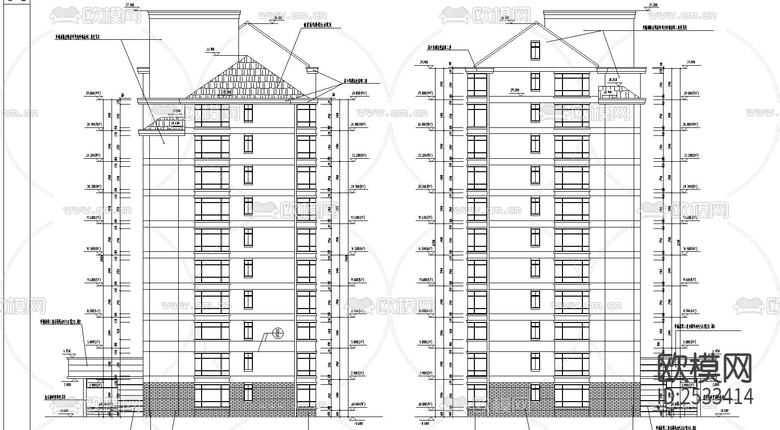 花溪畔居小高层CAD施工图下载（渲染图3）