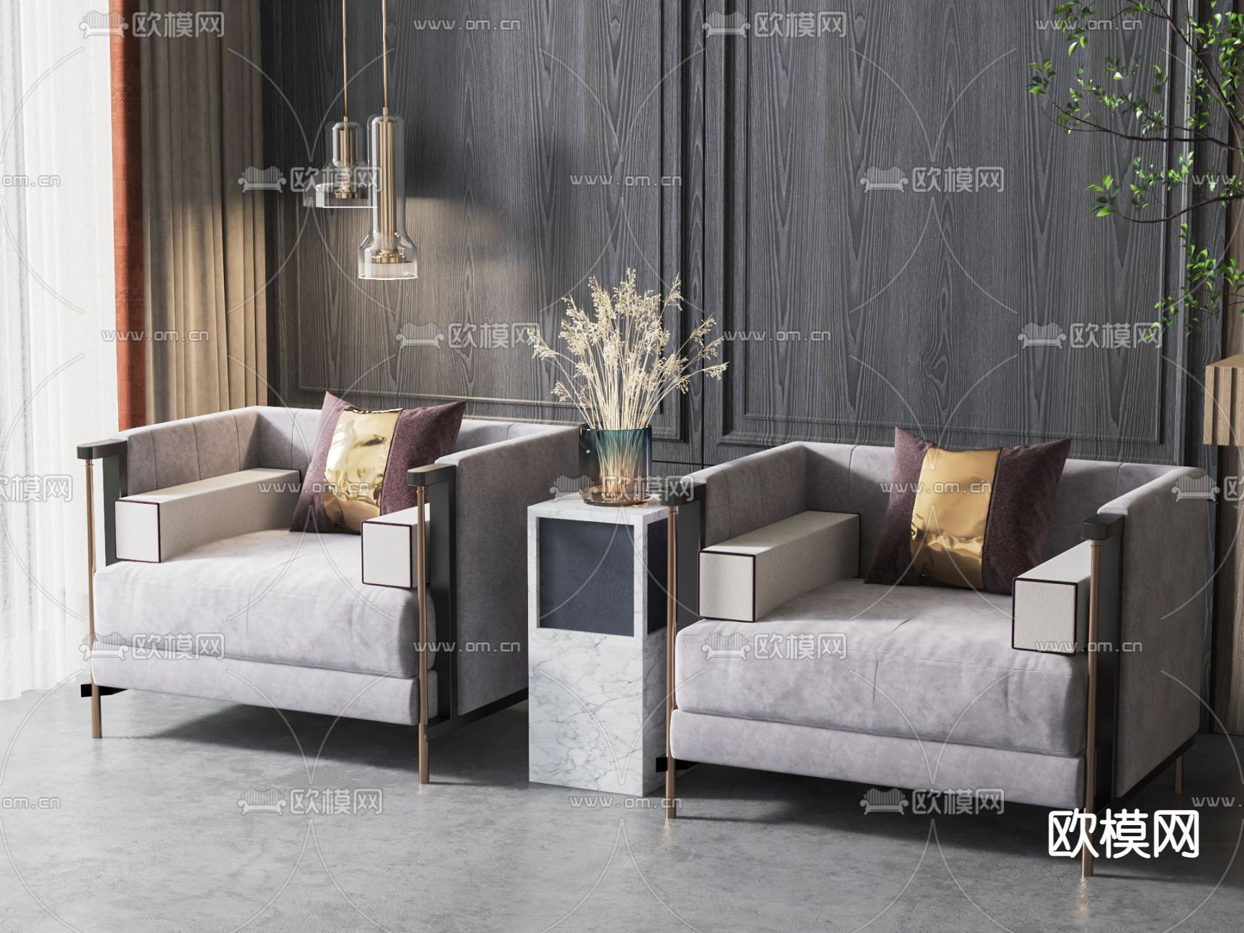 贵宾沙发 接待沙发 会议沙发3d模型下载