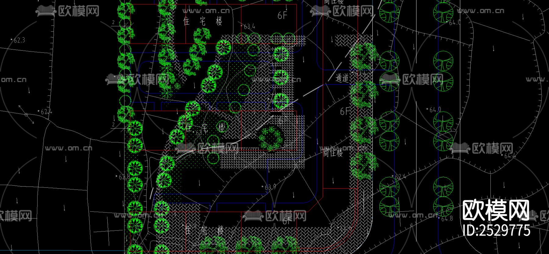 电力局规划图CAD施工图下载（渲染图2）