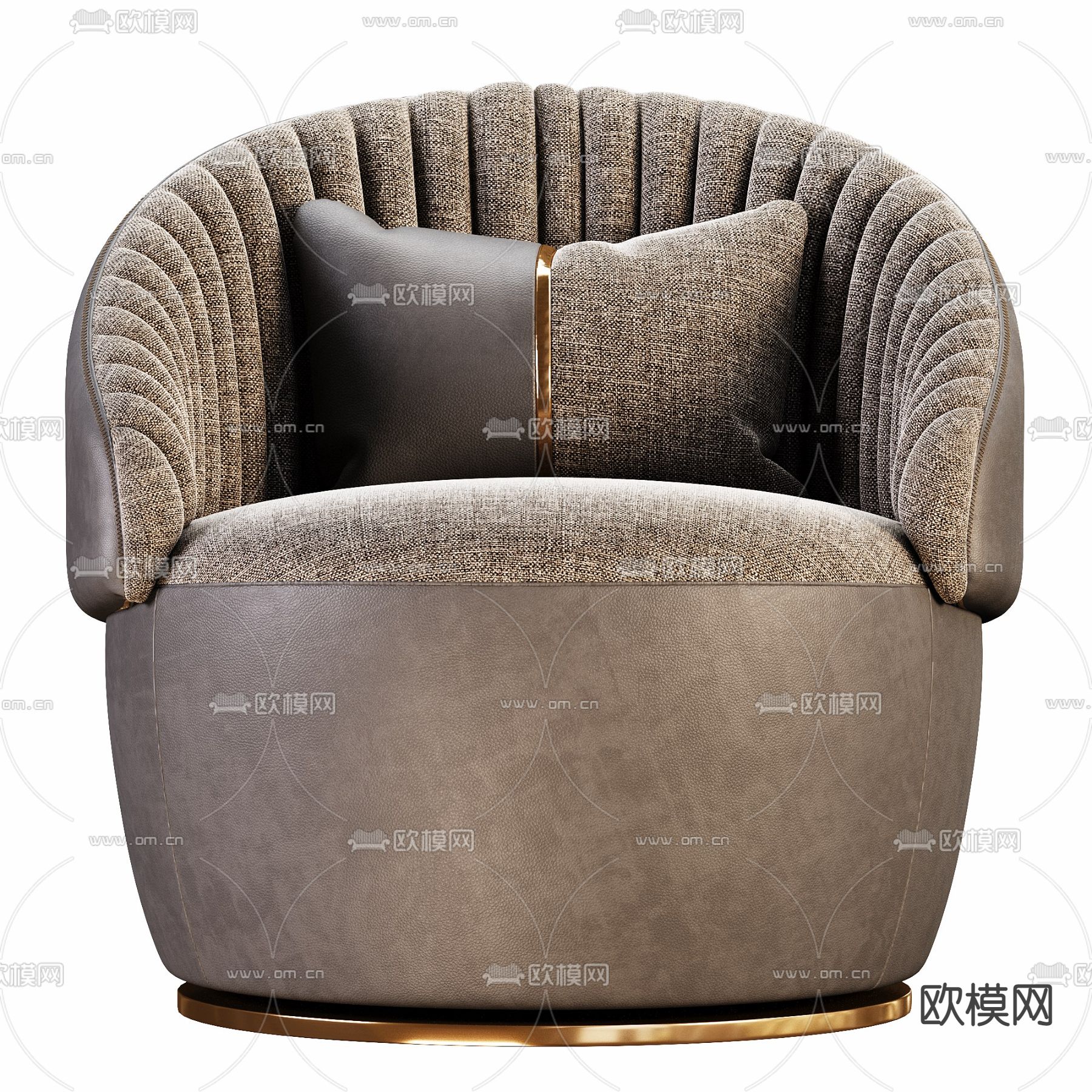 单人沙发 休闲沙发3d模型下载（渲染图3）