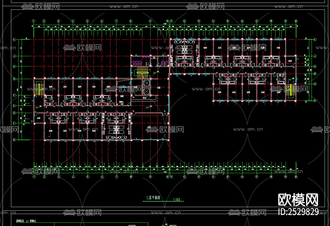 小宾馆CAD施工图下载（渲染图3）