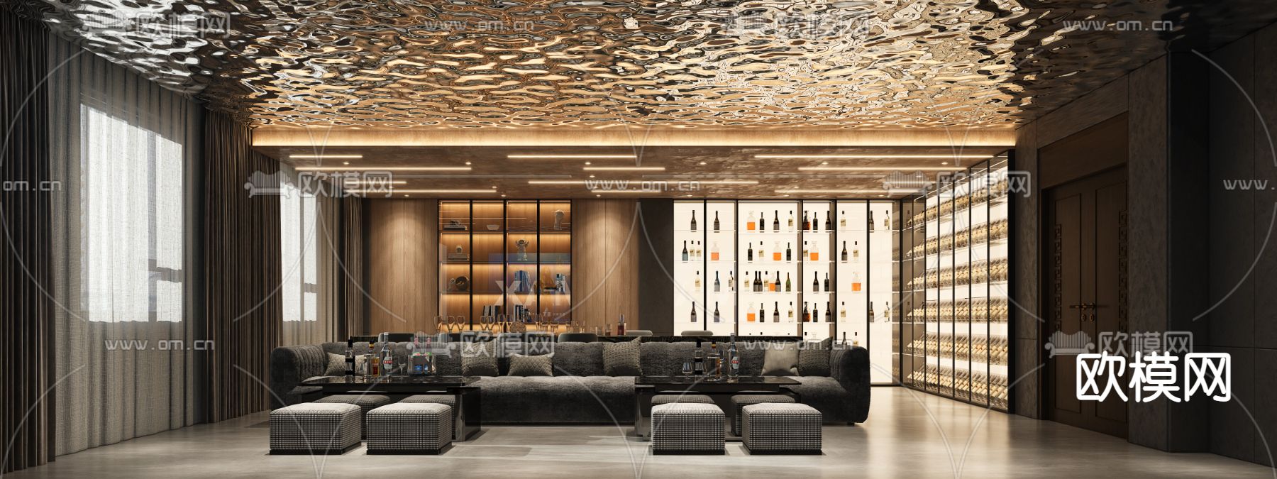 影音室 视听室 家庭影院3d模型下载（渲染图2）