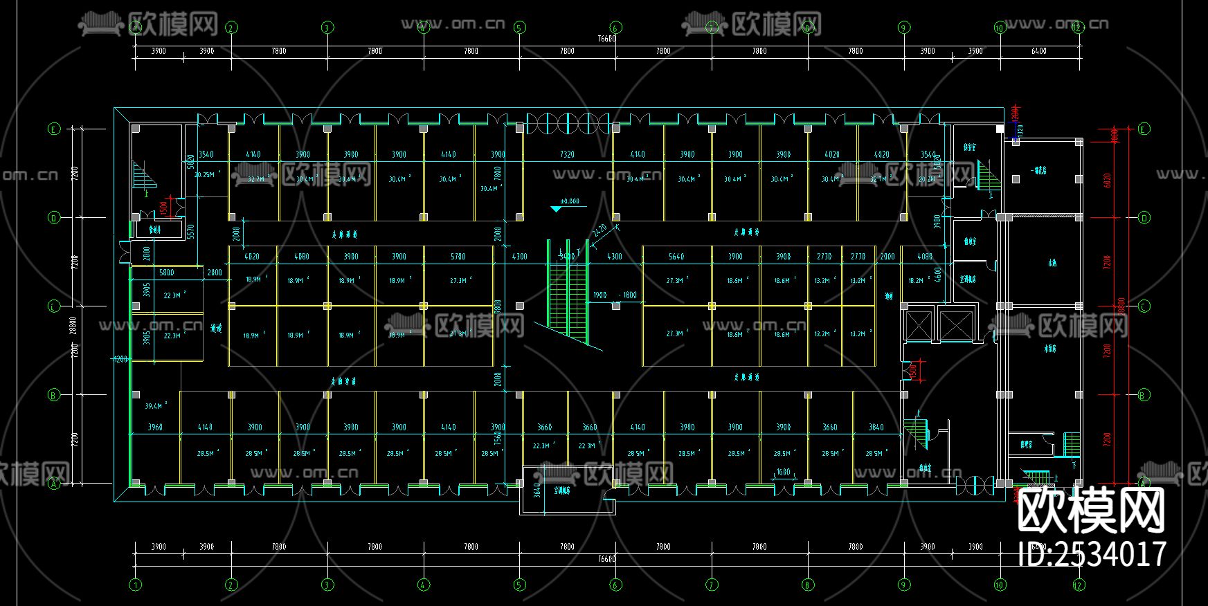 银泰服饰城建筑CAD施工图下载（渲染图2）