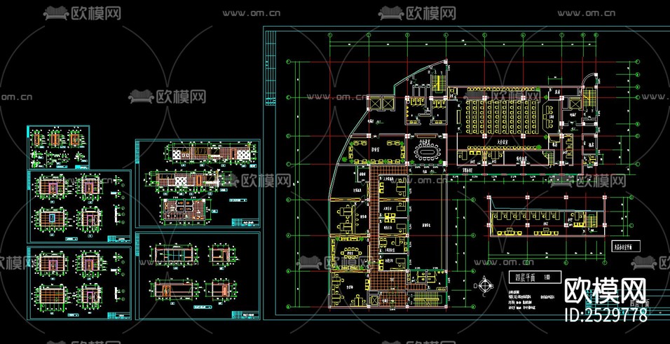 電信大樓CAD施工圖下載(渲染圖1)