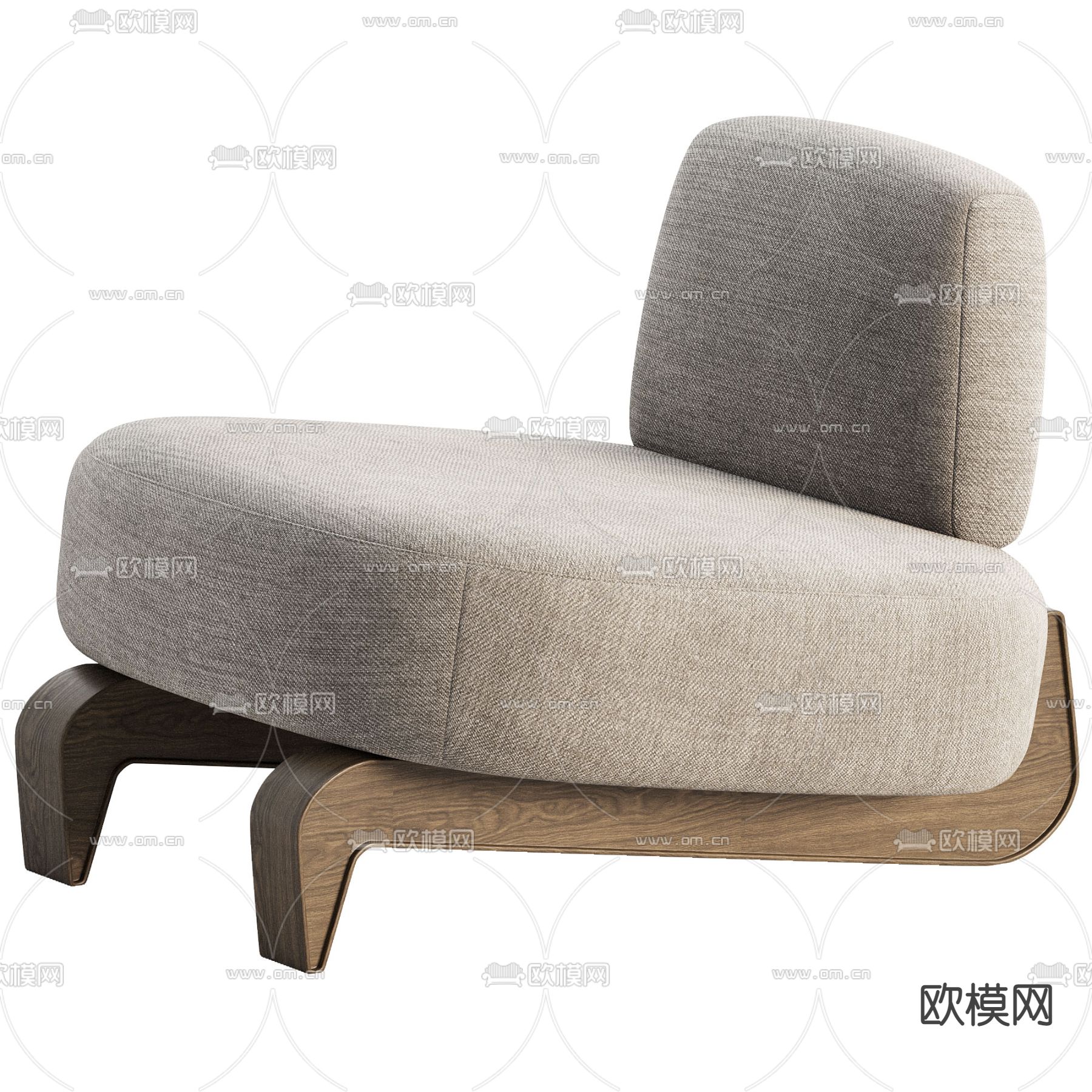 现代休闲沙发3d模型下载_ID13039558_3dmax免费模型-欧模网