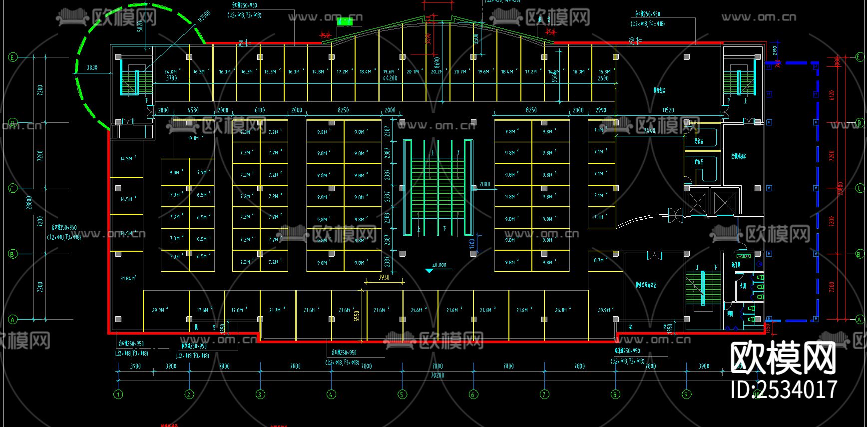 银泰服饰城建筑CAD施工图下载（渲染图1）