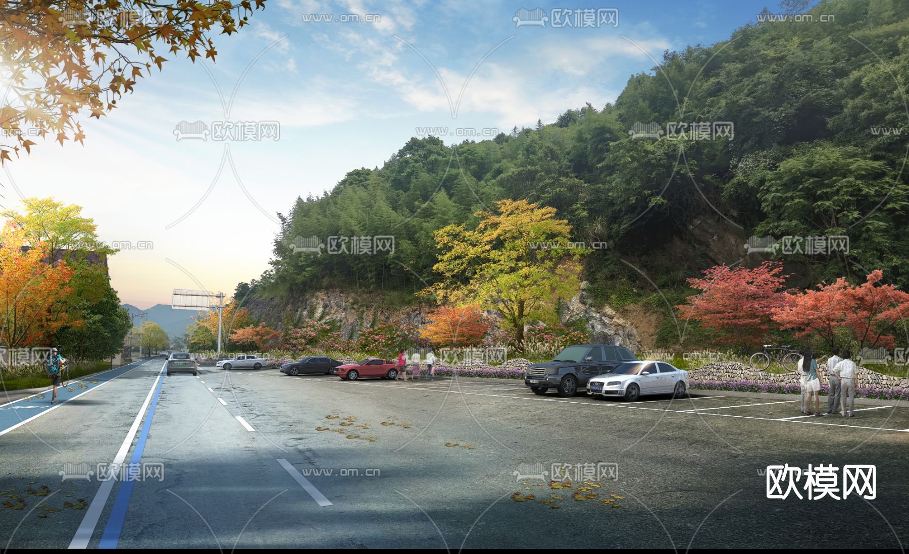 公园 停车场PSD下载