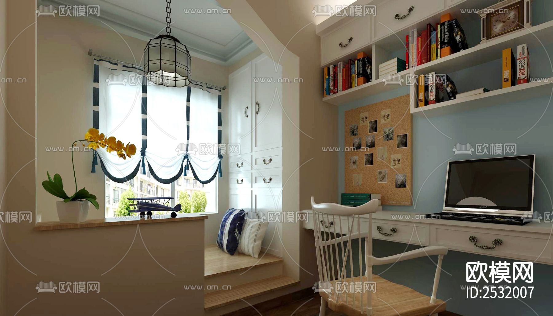 新中式大平层豪宅样板间cad施工图下载（渲染图1）