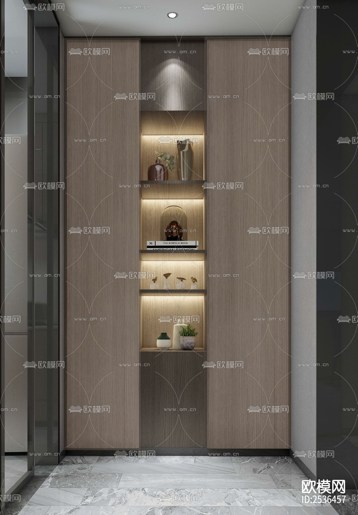 大平层豪宅样板间CAD施工图下载（渲染图8）