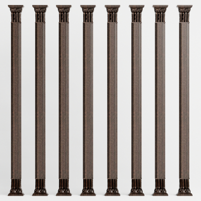  侘寂风柱子 木梁 房梁su模型 