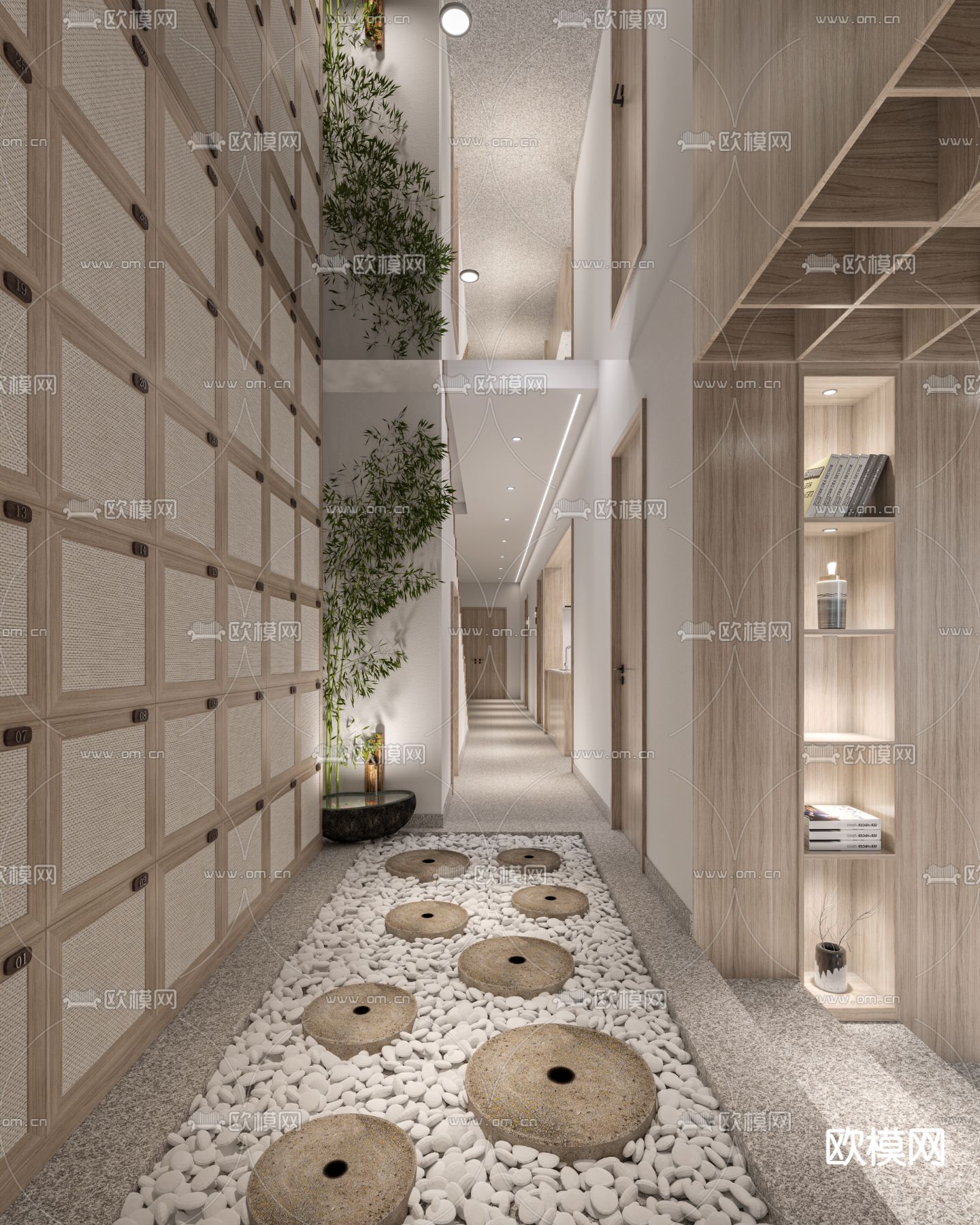 新中式足浴店3d模型下载（渲染图4）