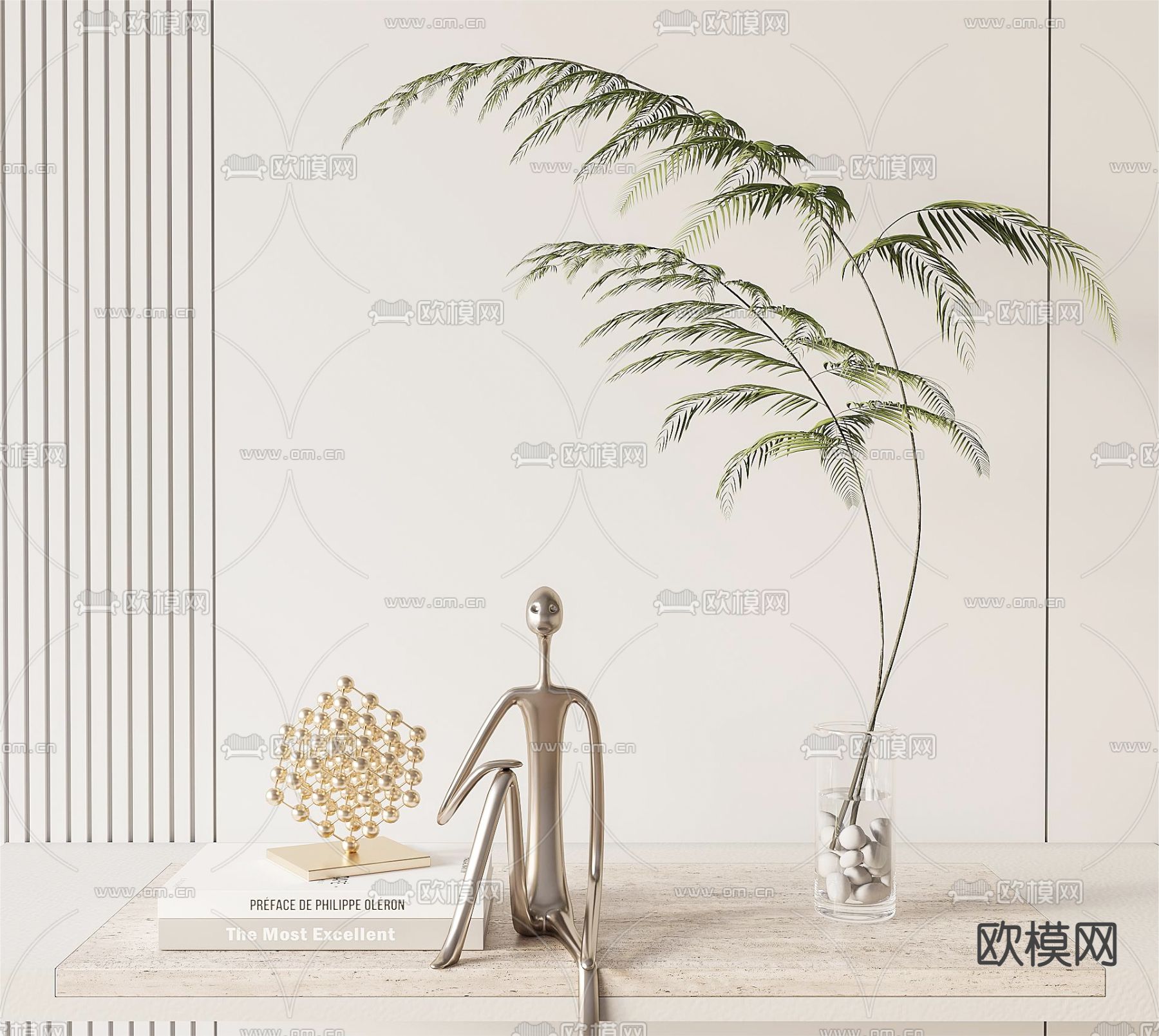 水培绿植 插花 花瓶3d模型下载