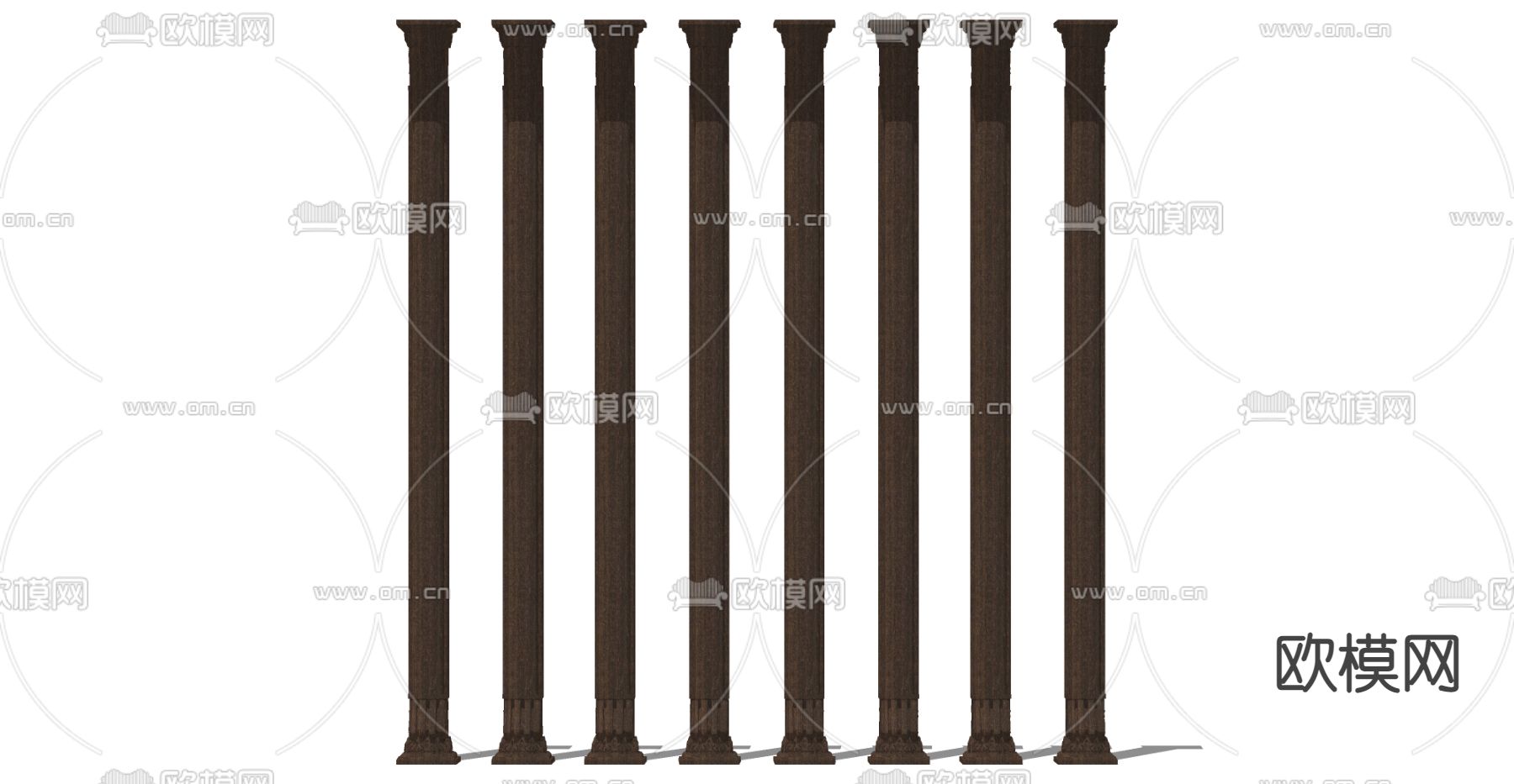 侘寂风柱子 木梁 房梁su模型下载（渲染图2）