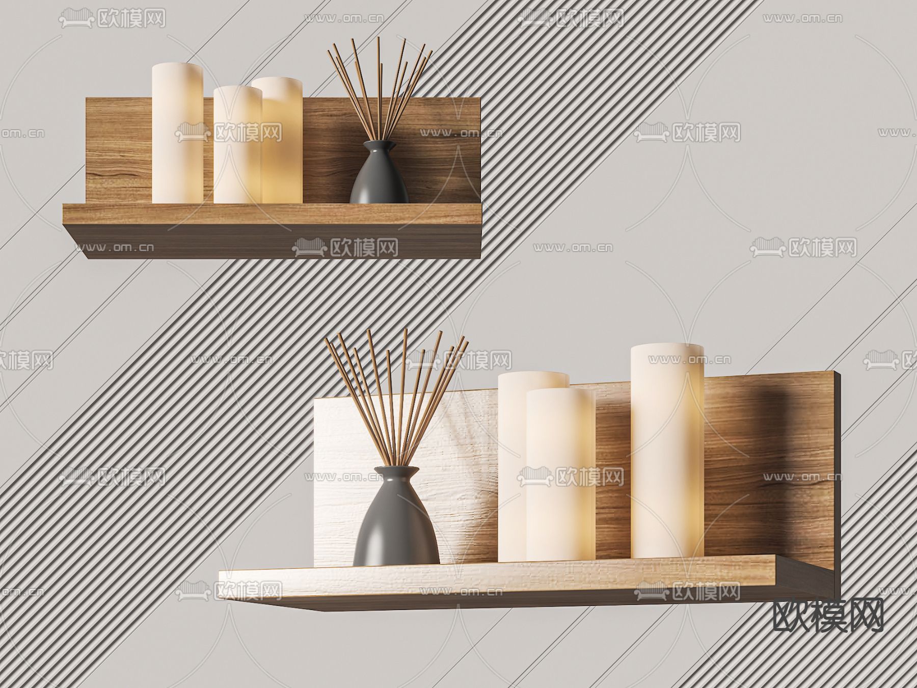 烛台灯 香薰3d模型下载