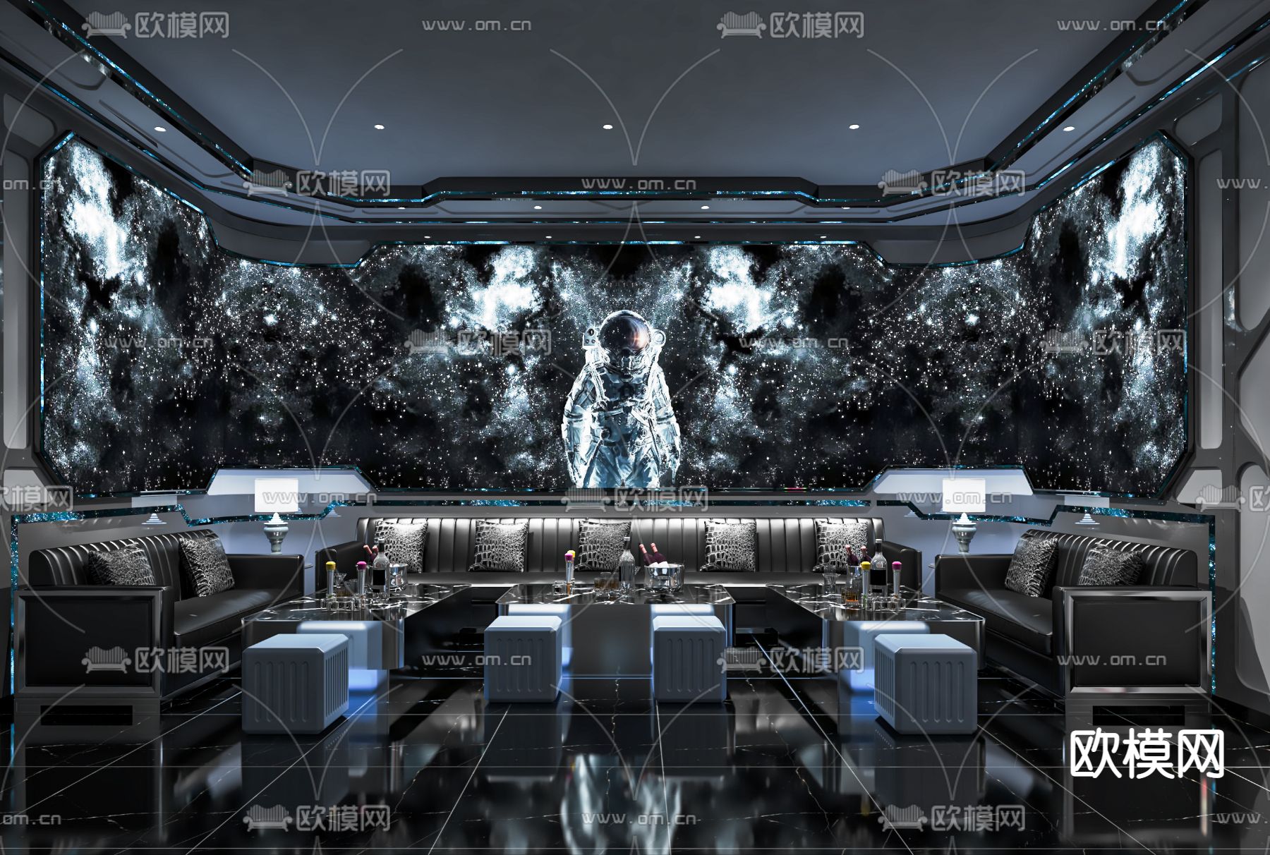 现代KTV包厢 包房su模型下载