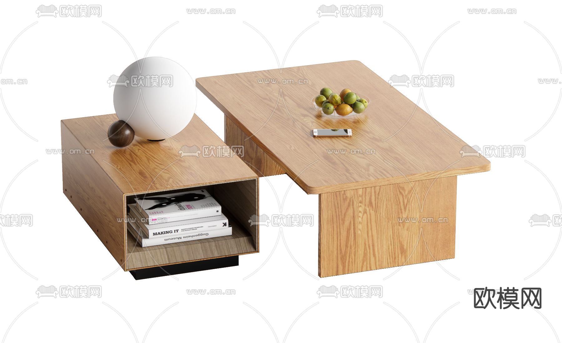北欧茶几su模型下载（渲染图1）