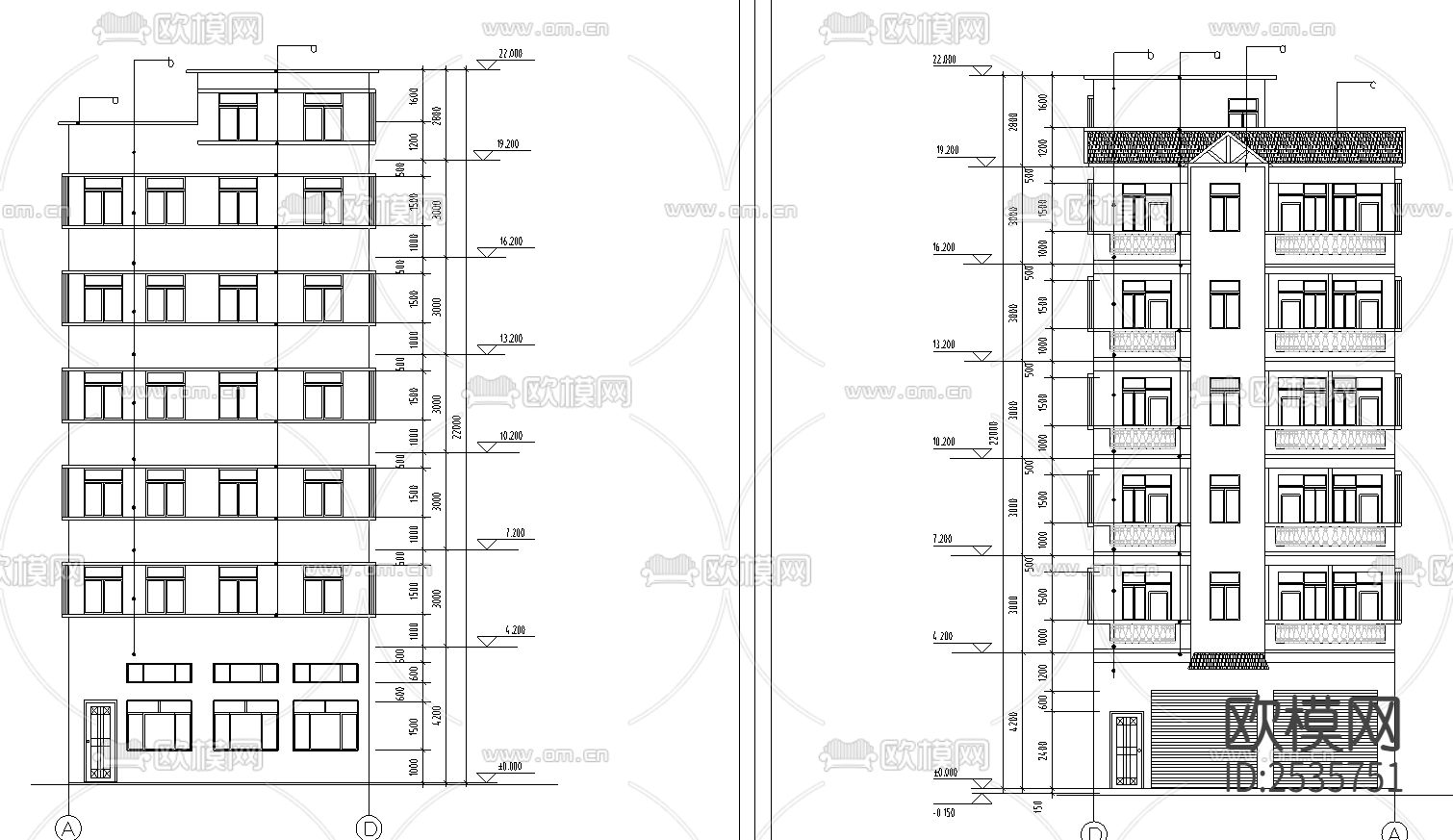 出租屋设计CAD施工图下载（渲染图1）