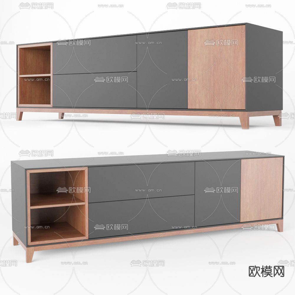 北欧电视柜免费3d模型下载