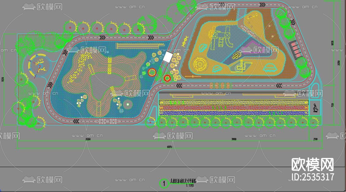 儿童乐园规划CAD图库下载（渲染图1）