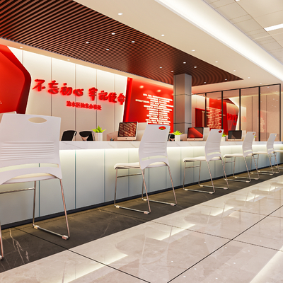  现代党员会议室 党员活动室su模型 